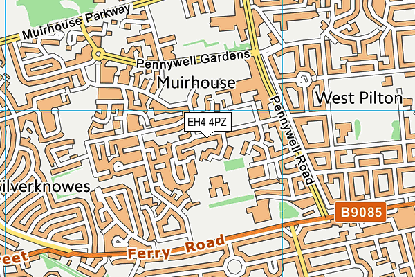 EH4 4PZ map - OS VectorMap District (Ordnance Survey)