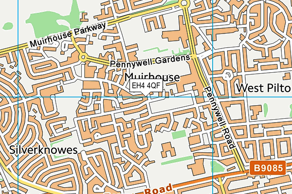 EH4 4QF map - OS VectorMap District (Ordnance Survey)