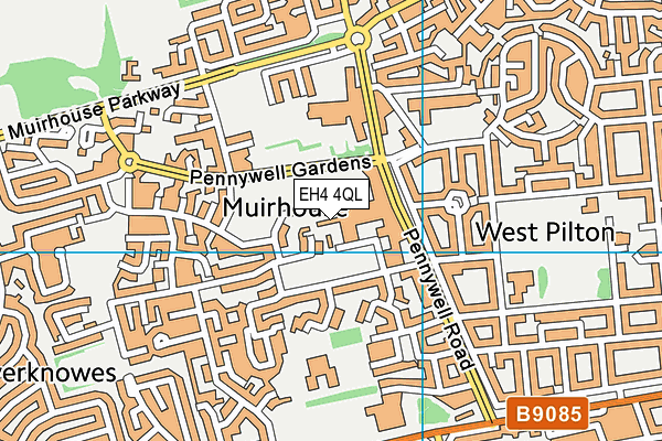 EH4 4QL map - OS VectorMap District (Ordnance Survey)