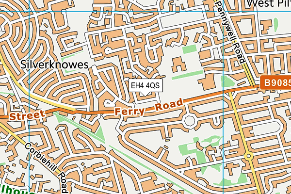 EH4 4QS map - OS VectorMap District (Ordnance Survey)