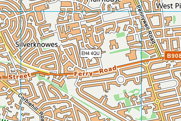 EH4 4QU map - OS VectorMap District (Ordnance Survey)
