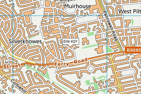 EH4 4QY map - OS VectorMap District (Ordnance Survey)