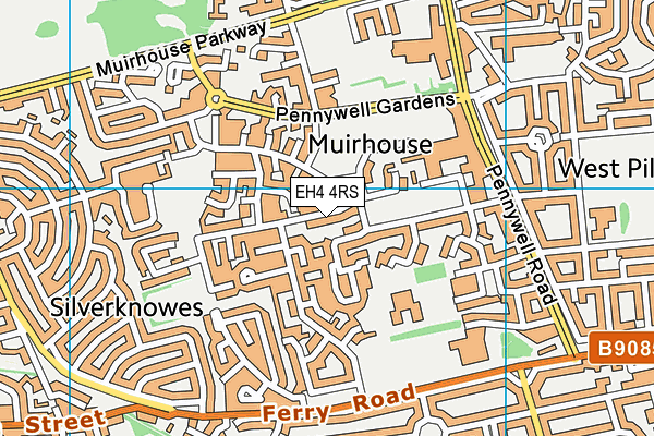 EH4 4RS map - OS VectorMap District (Ordnance Survey)