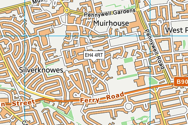 EH4 4RT map - OS VectorMap District (Ordnance Survey)