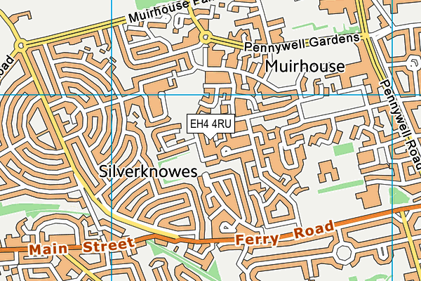 EH4 4RU map - OS VectorMap District (Ordnance Survey)