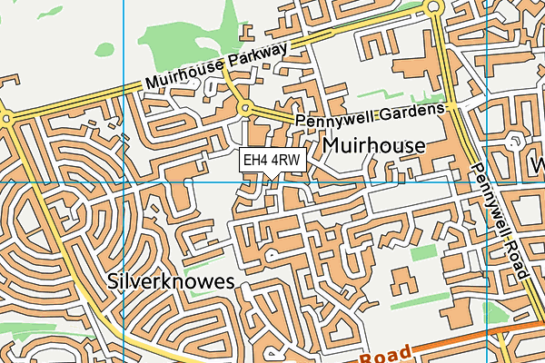 EH4 4RW map - OS VectorMap District (Ordnance Survey)