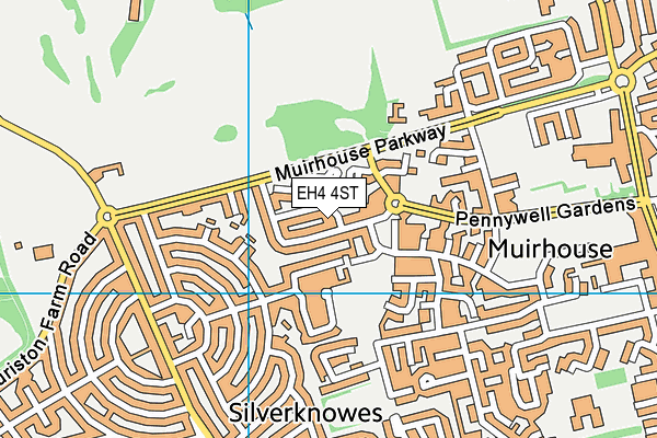 EH4 4ST map - OS VectorMap District (Ordnance Survey)