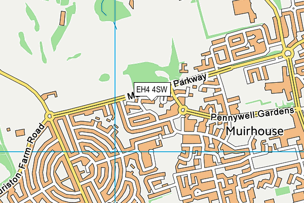 EH4 4SW map - OS VectorMap District (Ordnance Survey)