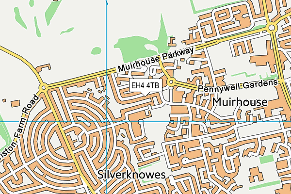 EH4 4TB map - OS VectorMap District (Ordnance Survey)
