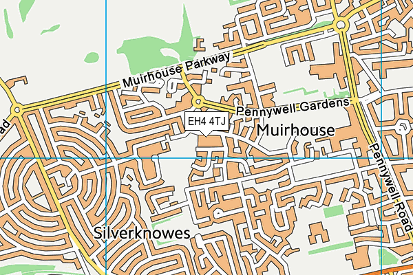 EH4 4TJ map - OS VectorMap District (Ordnance Survey)