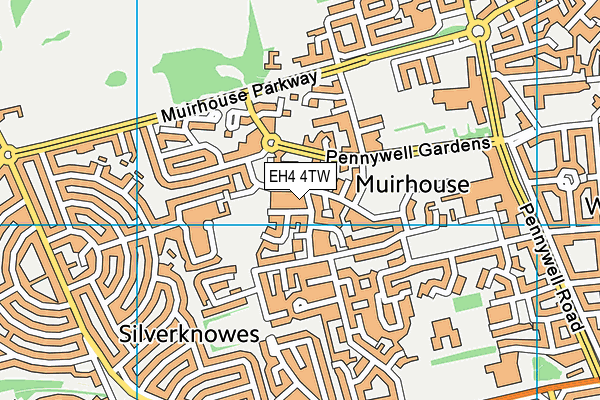 EH4 4TW map - OS VectorMap District (Ordnance Survey)