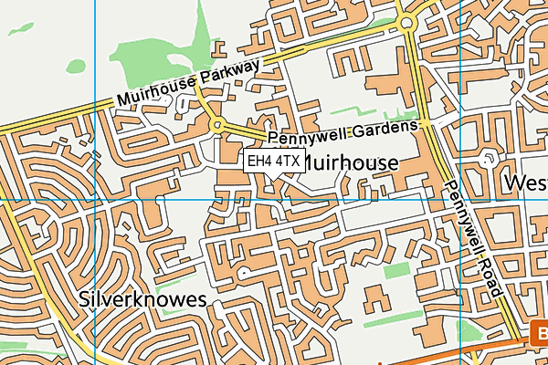 EH4 4TX map - OS VectorMap District (Ordnance Survey)