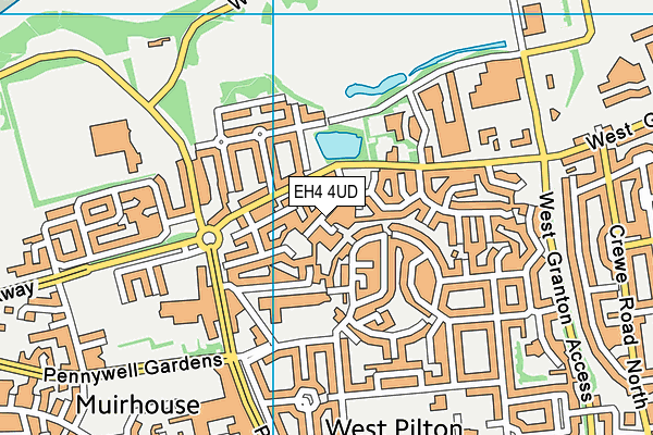 EH4 4UD map - OS VectorMap District (Ordnance Survey)