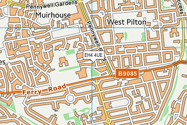 EH4 4UE map - OS VectorMap District (Ordnance Survey)