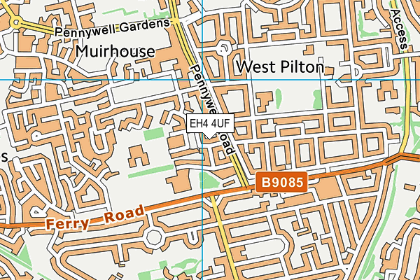 EH4 4UF map - OS VectorMap District (Ordnance Survey)