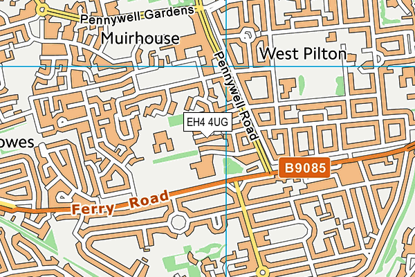 EH4 4UG map - OS VectorMap District (Ordnance Survey)