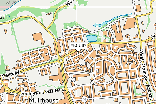EH4 4UP map - OS VectorMap District (Ordnance Survey)