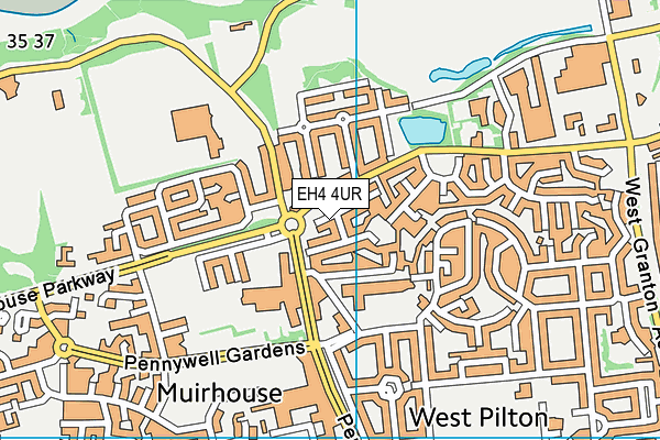 EH4 4UR map - OS VectorMap District (Ordnance Survey)