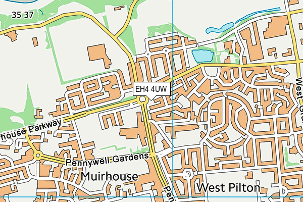 EH4 4UW map - OS VectorMap District (Ordnance Survey)