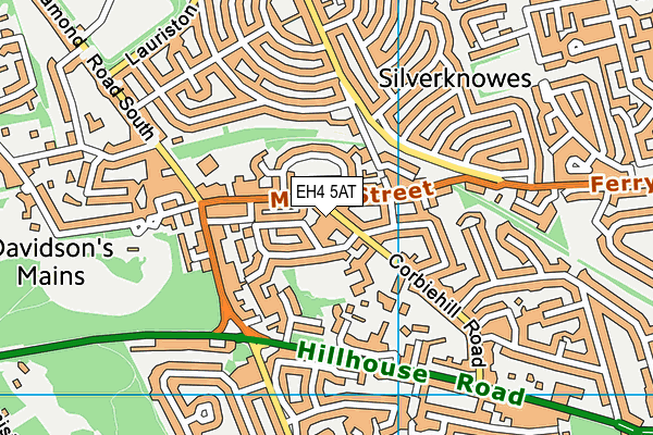 EH4 5AT map - OS VectorMap District (Ordnance Survey)