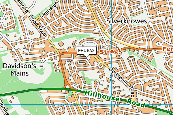 EH4 5AX map - OS VectorMap District (Ordnance Survey)