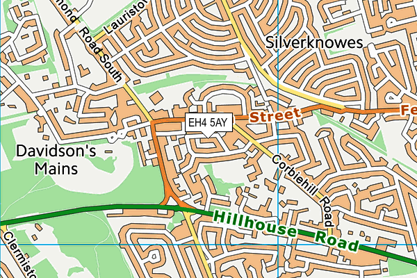 EH4 5AY map - OS VectorMap District (Ordnance Survey)