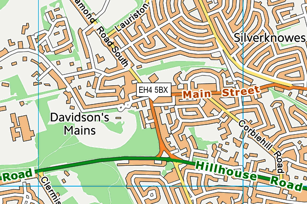 EH4 5BX map - OS VectorMap District (Ordnance Survey)