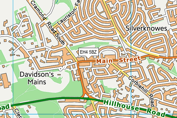 EH4 5BZ map - OS VectorMap District (Ordnance Survey)