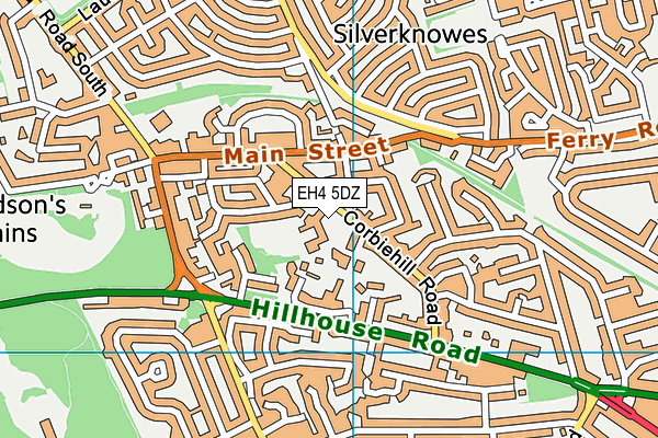 EH4 5DZ map - OS VectorMap District (Ordnance Survey)