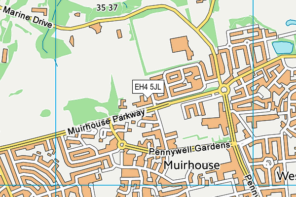 EH4 5JL map - OS VectorMap District (Ordnance Survey)