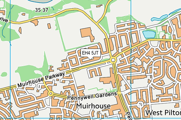 EH4 5JT map - OS VectorMap District (Ordnance Survey)