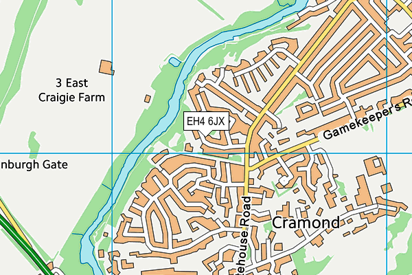 EH4 6JX map - OS VectorMap District (Ordnance Survey)