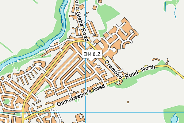 EH4 6LZ map - OS VectorMap District (Ordnance Survey)