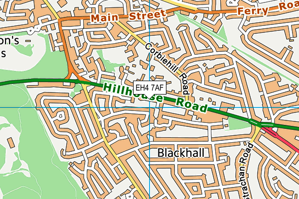 EH4 7AF map - OS VectorMap District (Ordnance Survey)