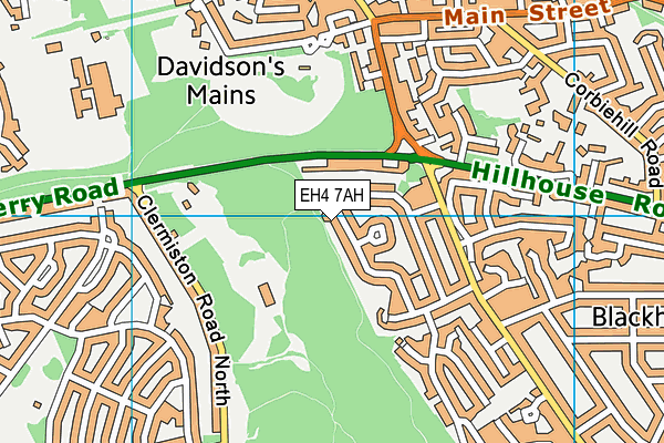 EH4 7AH map - OS VectorMap District (Ordnance Survey)