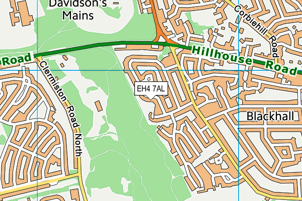 EH4 7AL map - OS VectorMap District (Ordnance Survey)