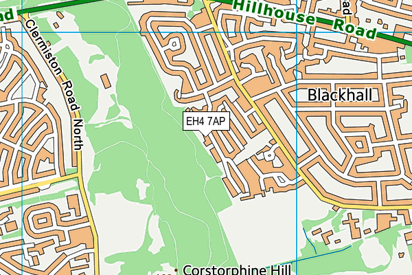 EH4 7AP map - OS VectorMap District (Ordnance Survey)