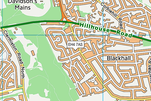 EH4 7AS map - OS VectorMap District (Ordnance Survey)