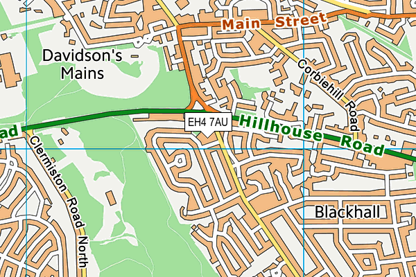 EH4 7AU map - OS VectorMap District (Ordnance Survey)