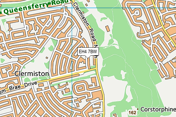 EH4 7BW map - OS VectorMap District (Ordnance Survey)