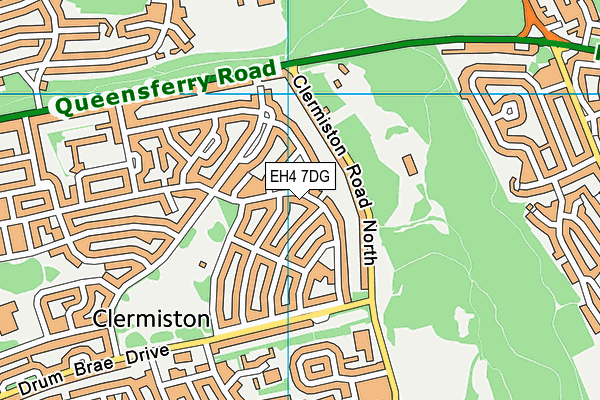 EH4 7DG map - OS VectorMap District (Ordnance Survey)