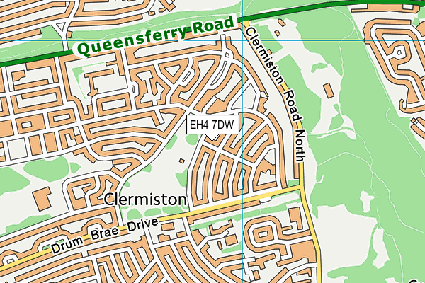 EH4 7DW map - OS VectorMap District (Ordnance Survey)