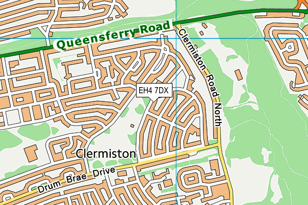 EH4 7DX map - OS VectorMap District (Ordnance Survey)