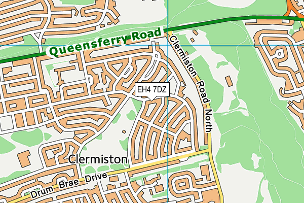EH4 7DZ map - OS VectorMap District (Ordnance Survey)