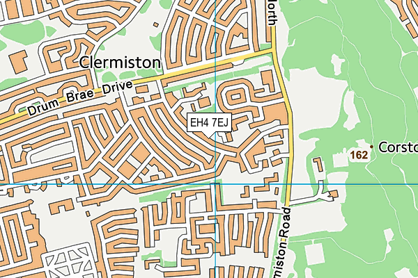 EH4 7EJ map - OS VectorMap District (Ordnance Survey)
