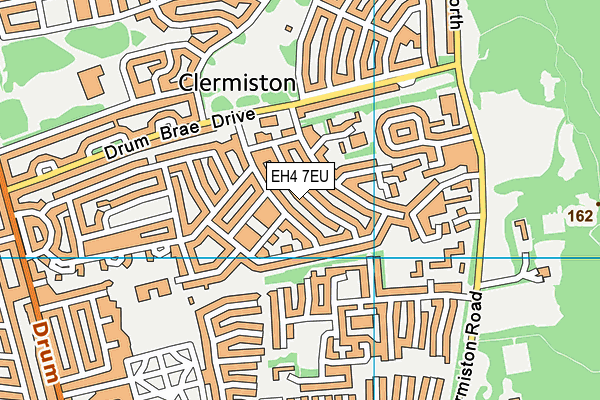 EH4 7EU map - OS VectorMap District (Ordnance Survey)