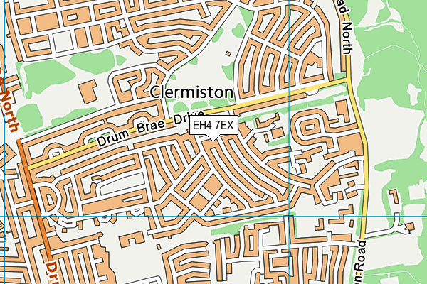 EH4 7EX map - OS VectorMap District (Ordnance Survey)