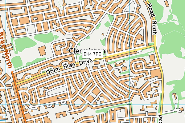 EH4 7FE map - OS VectorMap District (Ordnance Survey)
