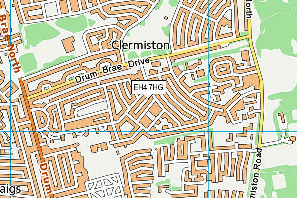 EH4 7HG map - OS VectorMap District (Ordnance Survey)