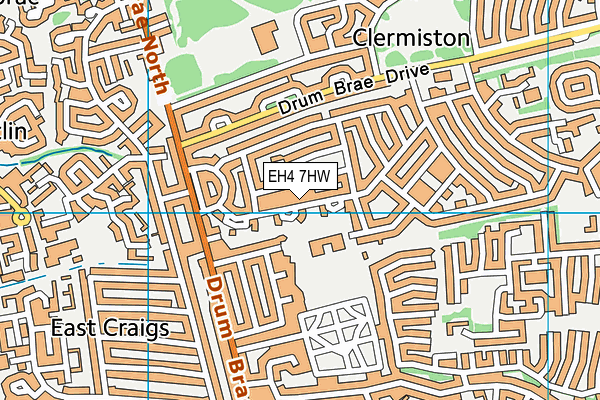 EH4 7HW map - OS VectorMap District (Ordnance Survey)